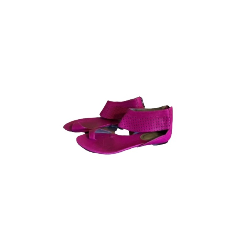 Industry Bright Pink Leather Sandals - Women’s Size 38